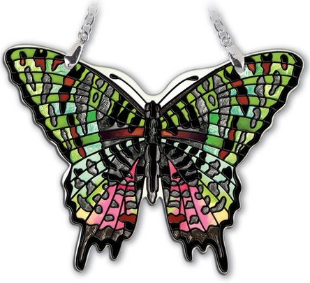 Amia 42331 Madagascan Sunset Moth Small Water Cut Suncatcher