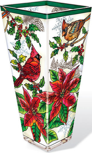 Amia 42408 Crimson Christmas Vase