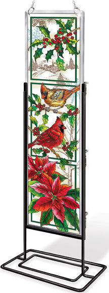 Amia 42412 Crimson Christmas Beveled Panel