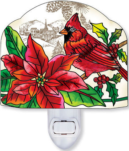 Amia 42413 Crimson Christmas Screen Shaped Night Light Nightlight