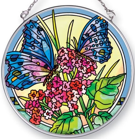 Amia 42442 Butterfly Dance Medium Circle Suncatcher
