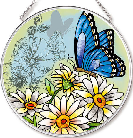 Amia 42532 Butterfly Garden in Bloom Medium Circle Suncatcher