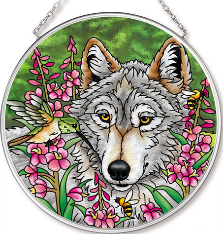 Amia 42534 Summer Wolf Medium Circle Suncatcher