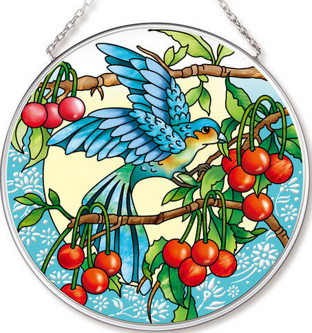Amia 42538 Orchard Parrot Medium Circle Suncatcher