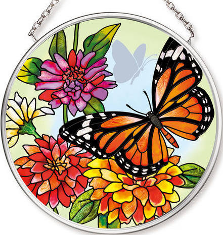 Amia 42544 Butterfly Garden in Bloom Small Circle Suncatcher
