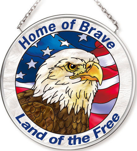 Amia 42547 Patriotic Eagle Small Circle Suncatcher