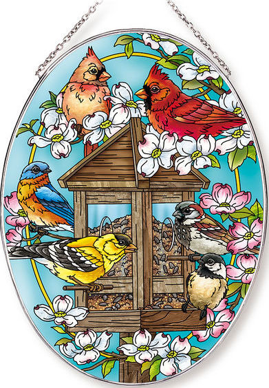Amia 42592 Neighborhood Block Party Large Oval Suncatcher