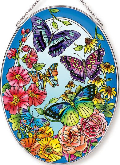 Amia 42604 Garden Fashion Show Large Oval Suncatcher
