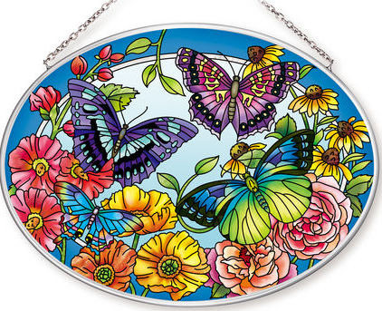Amia 42605 Garden Fashion Show Medium Oval Suncatcher