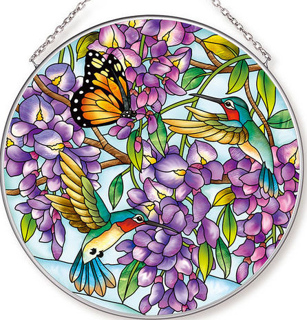 Amia 42616 Wistful Wisteria Playmates Large Circle Suncatcher