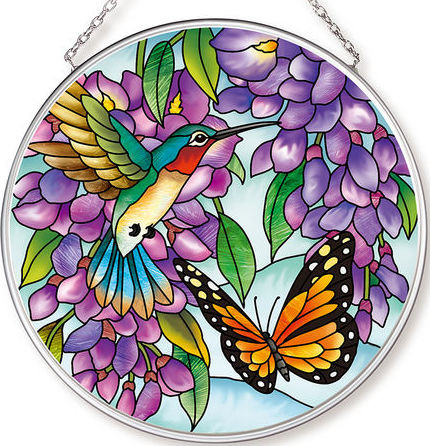 Amia 42617 Wistful Wisteria Playmates Medium Circle Suncatcher