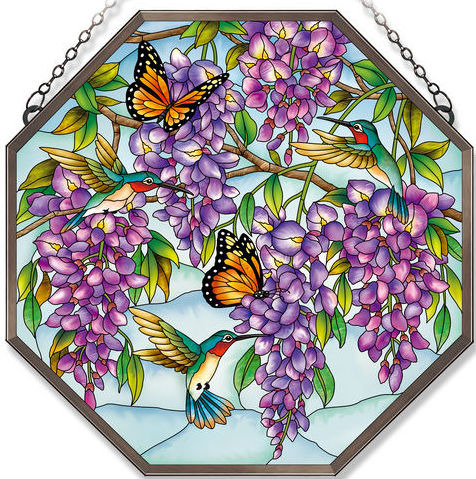 Amia 42625 Wistful Wisteria Playmates Octagon Panel