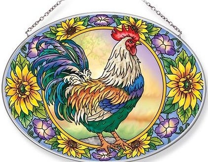 Amia 42656i Country Charm Large Oval Suncatcher