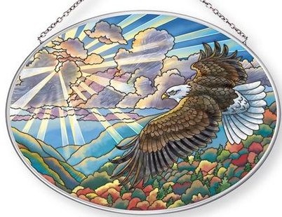 Amia 42657 Freedom Medium Oval Suncatcher