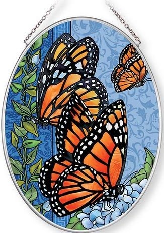 Amia 42675 Majestic Monarch Medium Oval Suncatcher