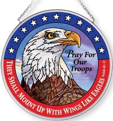 Amia 42705 Pray For Our Troops Medium Circle Suncatcher