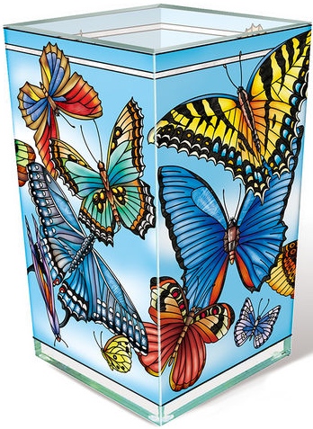 Amia 42778 Blue Skies Rectangular Vase Votive Holder