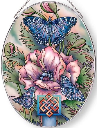 Amia 42855 The Journey Never Ends Large Oval Suncatcher