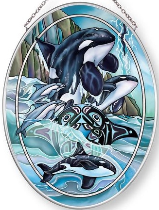 Amia 42865 Breath of Power Medium Oval Suncatcher