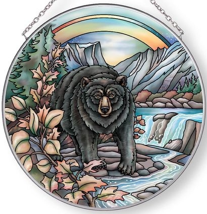Amia 42890 Follow the Path of the Bear Large Circle Suncatcher