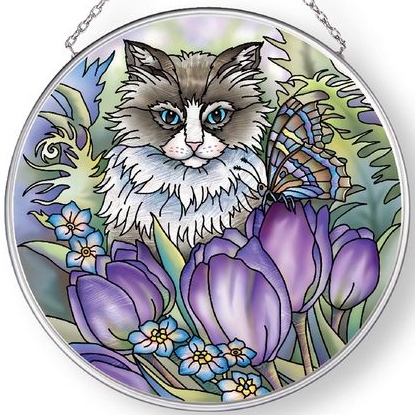 Amia 42901 Garden of the Heart Medium Circle Suncatcher