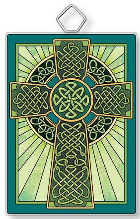 Amia 42925 Celtic Cross Rectangle Suncatcher