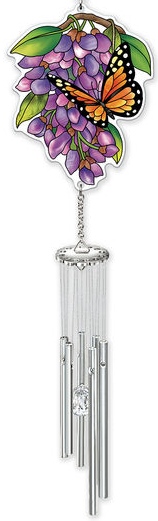 Amia 42979 Monarch & Wisteria Windchimes