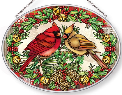 Amia 42989 A Traditional Christmas Medium Oval Suncatcher