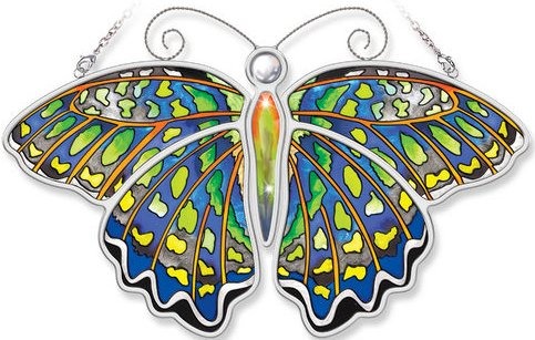 Amia 5173 Green Jay Butterfly Suncatcher