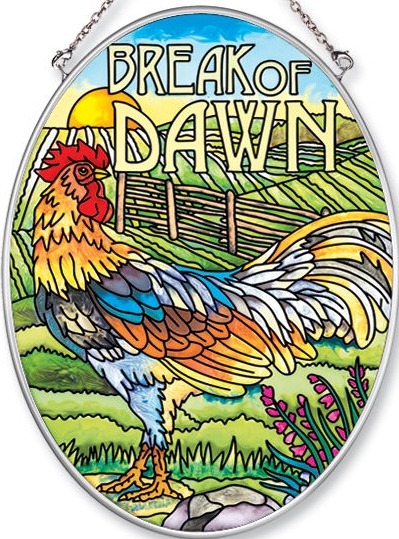 Amia 5525 Break of Dawn Medium Oval Suncatcher