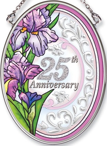 Amia 5530 25th Anniversary Small Oval Suncatcher