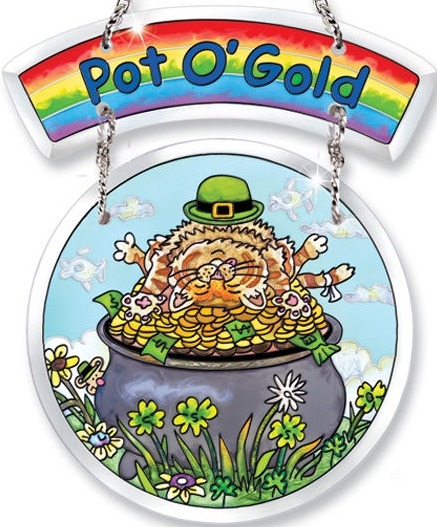 Amia 5748 Pot O' Gold 2 Piece Suncatcher