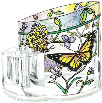 Amia 5761 Rainbows & Butterflies Pencil Holder