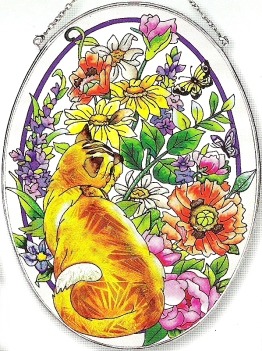 Amia 5819 Summer Garden Large Oval Suncatcher