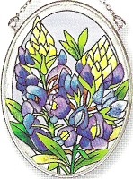 Amia 5903 Blue Bonnet Small Oval Suncatcher