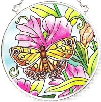 Amia 6144 Speckled Wood Small Circle Suncatcher