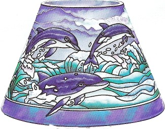 Amia 6325 Dolphins Candle Lamp - Shade Only