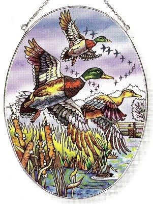 Amia 6638 Coming Home Large Oval Suncatcher