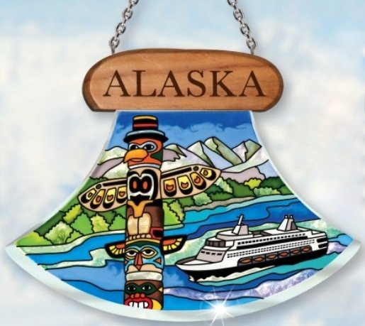 Amia 7441 Alaska Totem Ulu Shaped Suncatcher