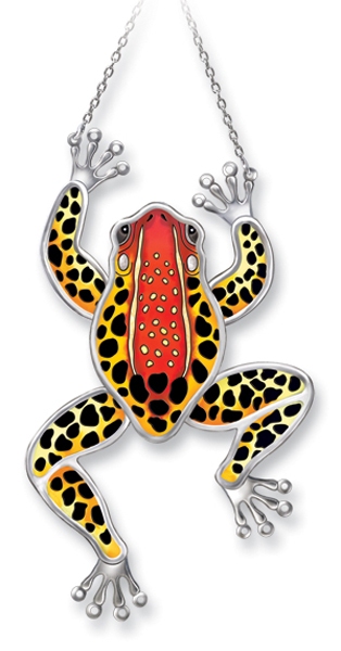 Amia 7707 Red Back Poison Dart Frog Frog Shaped Suncatcher
