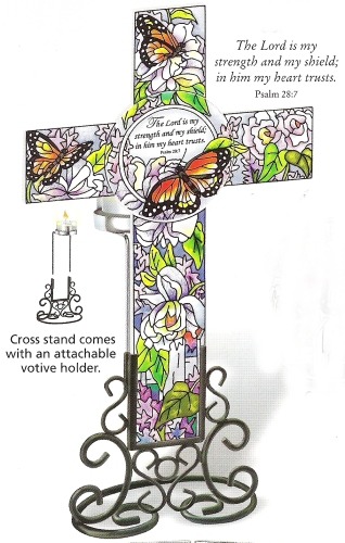 Amia 8806 Peonies & Lilacs Inspirational Cross