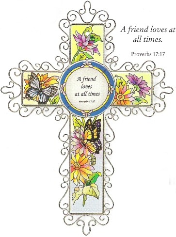 Amia 8807 Daisy Butterfly Inspirational Cross
