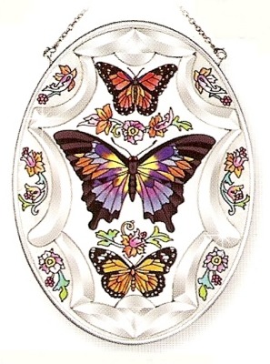 Amia 9265 Whispering Wings Beveled Medium Oval Suncatcher