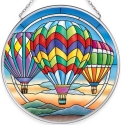 Amia 40058 Hot Air Balloons Medium Circle Suncatcher