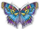 Amia 40086 Sapphire Medium Butterfly Suncatcher