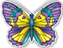 Special Sale SALE40099 AMIA Glass 40099 Garden Jewels Amethyst Butterfly Magnet