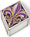 Amia 41099 Purple and Gold Medium Jewelry Box