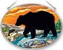 Amia 41352 Bear Silhouette Medium Oval Suncatcher