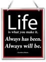 Amia 41652 Life is What You Make It Beveled Glass Rectangle Suncatcher