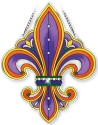 Amia 42420 Fleur De Lis Medium Water Cut Suncatcher